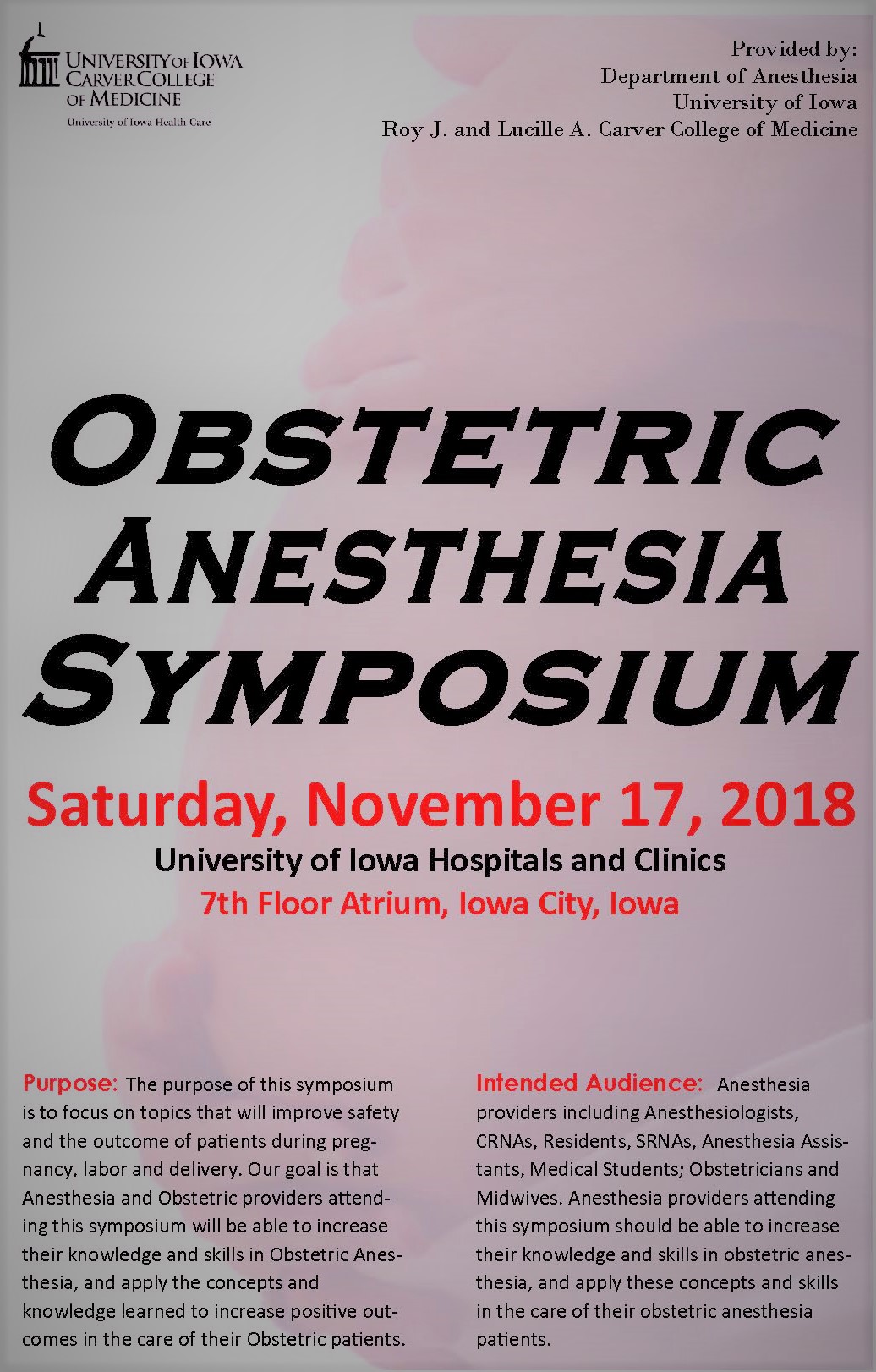 Obstetric Anesthesia Symposium Banner